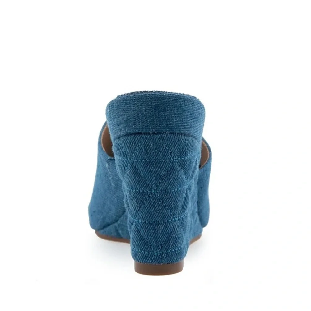 AEROSOLES Blue Mules Comfortable Clogs - Picture 4 of 4